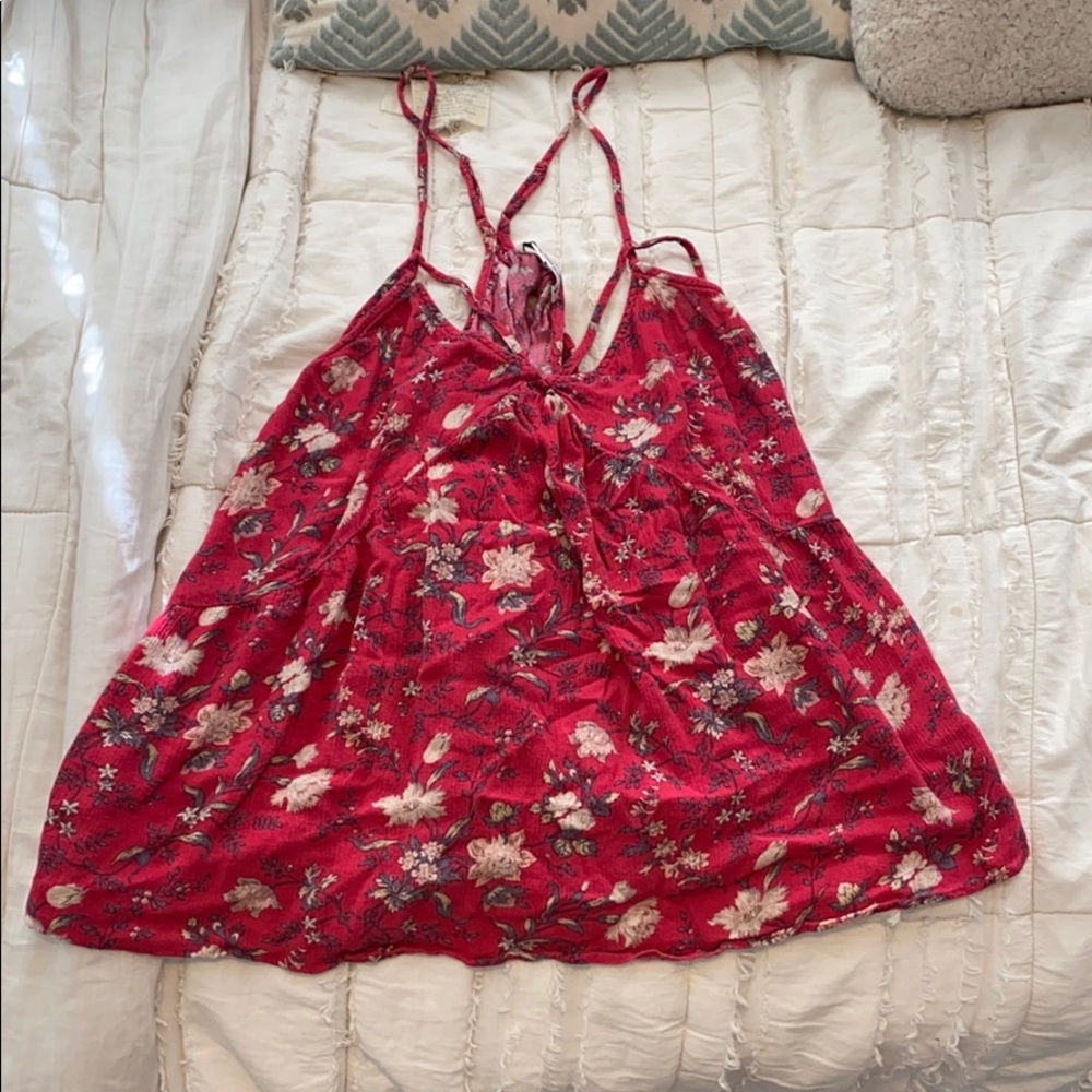 flowy american eagle floral tank